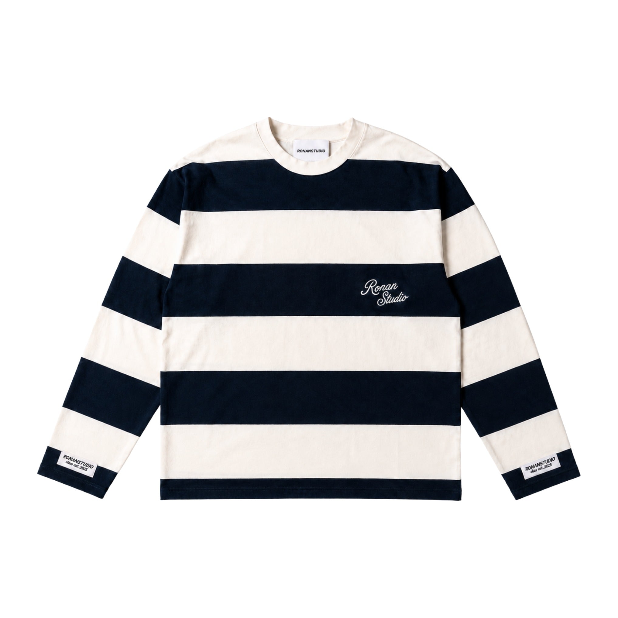 STRIPE LONGSLEEVE NAVY X WHITE