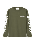 STUDIO OLIVE GREEN OVERSIZED LONGSLEEVE