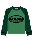 VARSITY LONGSLEEVE DARK X MOSS GREEN